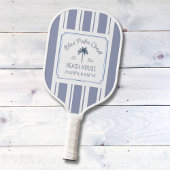 Raquette De Pickleball Beach House Blue Stripes Coastal Farmhouse