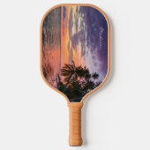 Raquette De Pickleball Beach Sunset nom personnalisé (Recto)