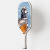 Raquette De Pickleball Beau canard arlequin sur le rocher (Gauche)
