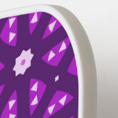Raquette De Pickleball Beau Motif géométrique violet (Détail gauche)