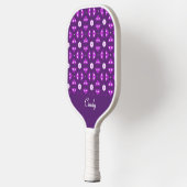 Raquette De Pickleball Beau Motif géométrique violet (Gauche)