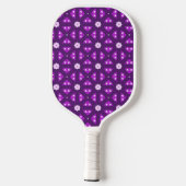 Raquette De Pickleball Beau Motif géométrique violet (Verso)
