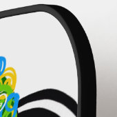 Raquette De Pickleball Beau Mouton Arc En Ciel De La Famille (Détail gauche)