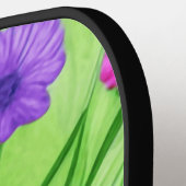 Raquette De Pickleball Beau Papillon Bleu avec fleurs Aquarelle (Détail gauche)