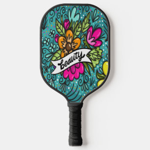 Raquette De Pickleball Beauté de l'oreiller avec fleurs