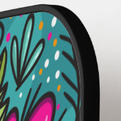 Raquette De Pickleball Beauté de l'oreiller avec fleurs (Détail gauche)