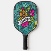 Raquette De Pickleball Beauté de l'oreiller avec fleurs (Verso)