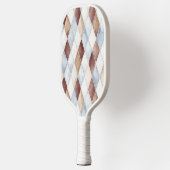 Raquette De Pickleball Beaux Diamants Bleus Crème Brun Tan (Gauche)