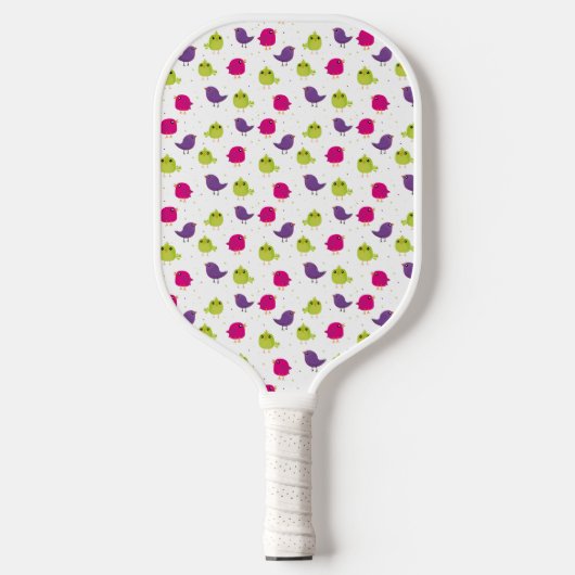 Raquette De Pickleball Beaux oiseaux colorés (Recto)
