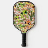 Raquette De Pickleball Bébé Geckos jote personnages de dessin (Verso)