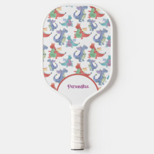 Raquette De Pickleball Bébé mignon Dragons Colorful Funny Famille
