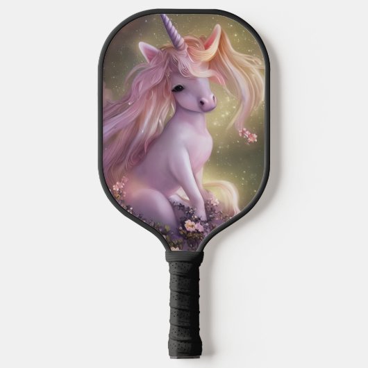 Raquette De Pickleball Bébé rose adorable licorne (Recto)