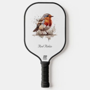 Raquette De Pickleball Bélier rouge mignon en aquarelle personnalisable
