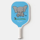 Raquette De Pickleball Belle adorable dessin d'éléphant bébé (Verso)