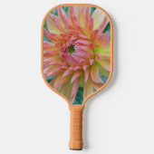 Raquette De Pickleball Belle fleur de dahlia avec nom Floral (Verso)