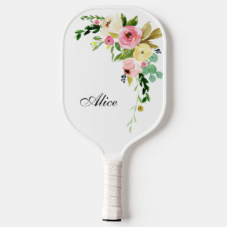 Raquette De Pickleball Belle Pagaie Florale Personnalisée