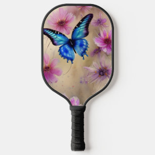 Raquette De Pickleball Belles fleurs et papillon