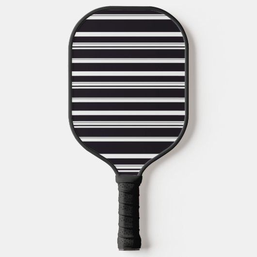 Raquette De Pickleball Belles rayures blanches noires (Recto)