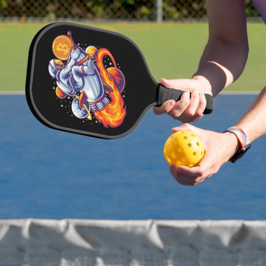 Raquette De Pickleball Bitcoin Astronaut - Bit Me QR Code Nous Acceptons  (Insitu)