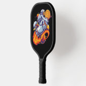 Raquette De Pickleball Bitcoin Astronaut - Bit Me QR Code Nous Acceptons  (Gauche)