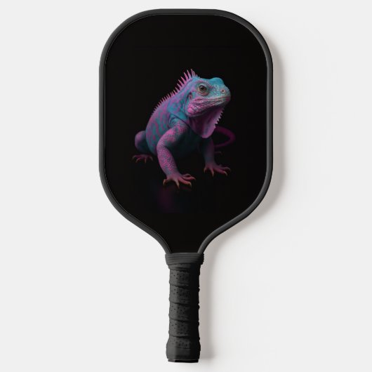 Raquette de Pickleball Black 4 Luxe, Iguane Rose (Verso)