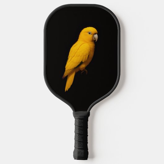 Raquette de Pickleball Black 4 Luxe, Perruche Doré (Verso)
