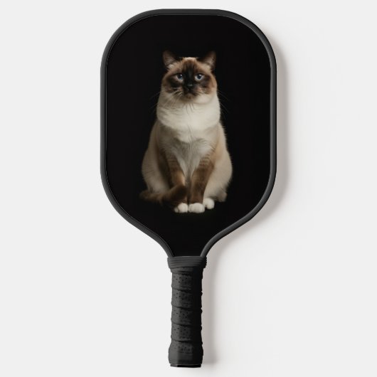 Raquette De Pickleball Black 4 Luxe Pickleball Paddle, Birmanese Cat (Verso)