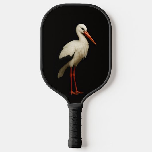 Raquette De Pickleball Black 4 Luxe Pickleball Paddle, Graceful Stork (Verso)