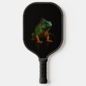 Raquette De Pickleball Black 4 Luxe Pickleball Paddle, Green Iguana (Recto)