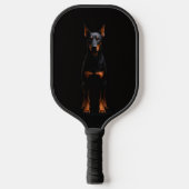 Raquette De Pickleball Black 4 Luxe Pickleball Paddle, Guardian Doberman (Recto)