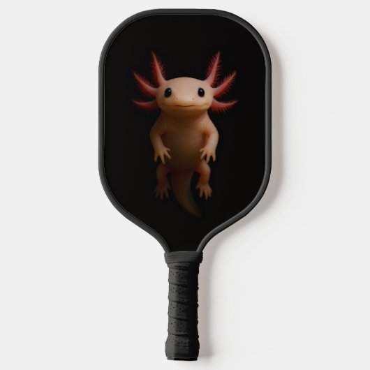 Raquette De Pickleball Black 4 Luxe Pickleball Paddle, Mexican Axolotl (Verso)