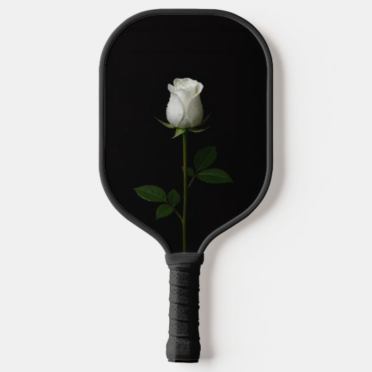 Raquette De Pickleball Black 4 Luxe Pickleball Paddle, Pure White Rose (Verso)