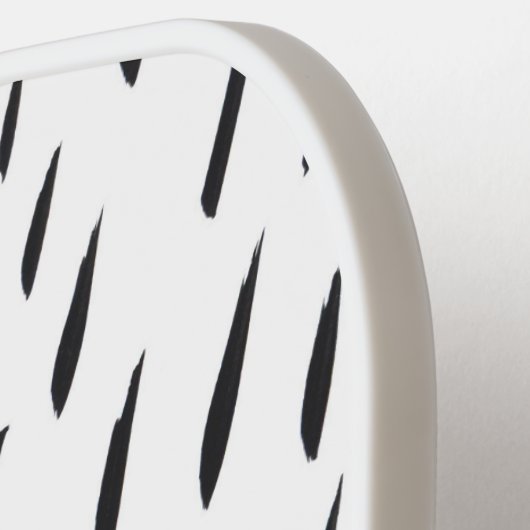 Raquette De Pickleball Black And White Shapes Pattern (Détail gauche)