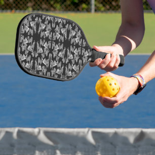 Raquette De Pickleball Black Japanese Fan Pattern Pickleball Paddle