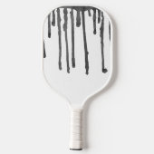 Raquette De Pickleball Black Paint Drop Stripes Pattern (Verso)