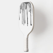 Raquette De Pickleball Black Paint Drop Stripes Pattern (Gauche)