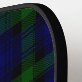 Raquette De Pickleball Black Watch Tartan bleu vert Plaid (Détail gauche)