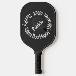 Raquette De Pickleball Black & White Halloween Éffrayant Mama Scandale Mo