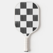 Raquette De Pickleball Blank Pink and White Checkerboard Personalized (Verso)