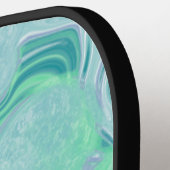 Raquette De Pickleball Bleu Abstrait personnalisé (Détail gauche)