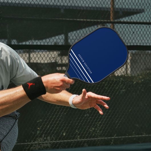 Raquette De Pickleball Bleu de marine simple moderne foncé