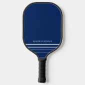 Raquette De Pickleball Bleu de marine simple moderne foncé (Verso)