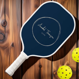 Raquette De Pickleball Bleu de mer profond de style Mid-Century Modern
