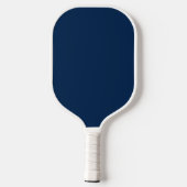 Raquette De Pickleball Bleu et blanc de la Marine, Monogramme moderne (Verso)