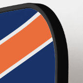 Raquette De Pickleball Bleu foncé et orange (Détail gauche)