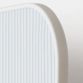 Raquette De Pickleball Bleu français Fleur de Lis Script Monogramme (Détail gauche)