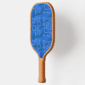 Raquette De Pickleball Bleu Géométrique Moderne (Gauche)