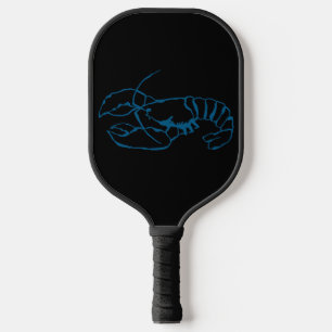 Raquette De Pickleball Bleu Homard Mer Animal Simple Plan Dessin