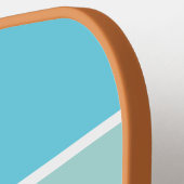 Raquette De Pickleball Bleu orange Bleu Vert Couleur Blocage Blocs Nom (Détail gauche)