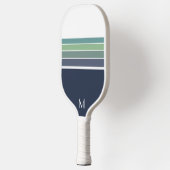 Raquette De Pickleball Bleu rétro/mod et vert rayé (Gauche)